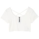 【メール便】前後2WAYジップ×クロス短丈カットソー