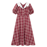 オープンカラーオトナフレンチワンピース