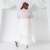 【メール便】リボンビジューフリル襟ブラウス