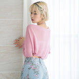 バラプリントワイドデニムパンツ