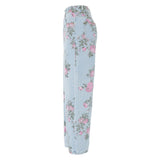 バラプリントワイドデニムパンツ