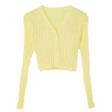 リブニットカーディガン×キャミ2点セット