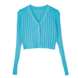 リブニットカーディガン×キャミ2点セット