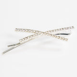 キラキラストーンクロスヘアピン