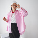 【メール便】メンズライクオーバーサイズシャツ・無地