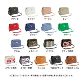 Vバックル2ジッパーショルダーバッグ