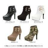 Wベルトキルティングショートブーツ