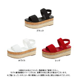 Mix厚底フィットゴムサンダル