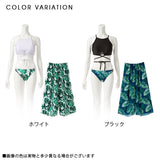 レースアップトップスロングパンツ付き水着3点セットM・L