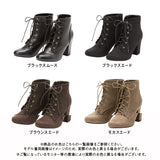 8cmヒール定番レースアップブーツ