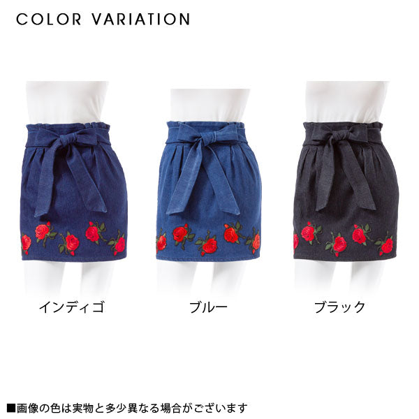 【GW限定】裾バラ刺繍タイトスカート