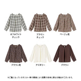 ビットVネックギャザースリーブトップス