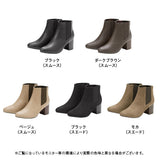 7cmヒールアップサイドゴアショートブーツ