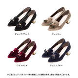 ラグジュアリービジューヒールオペラパンプス