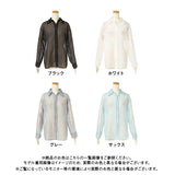 【メール便】ビッグシルエットオーガンジーシャツ