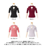 【メール便】バスト開きリングジッププチハイオフショルトップス