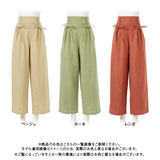 リネンライクレースアップパンツ