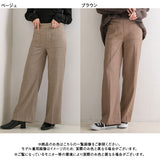 【メール便】千鳥柄アウトポケットセミフレアパンツ