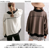 ハイネックバックロゴニットトップス