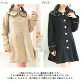 ビジュー釦セーラーカラーコート