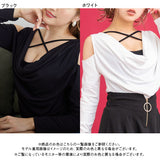 ドレープクロスキャミみせかけカットソートップス