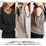 バイカラーレースアップゆるピタワンピース