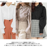 【メール便】刺繍入りボリュームスリーブブラウス