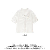 【メール便】刺繍襟胸ポケットブラウス