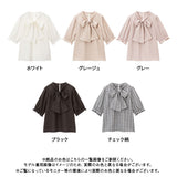大きなリボンボウタイブラウス