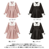 ジャガードスクエア切替ワンピース