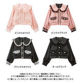 ビジューレースフリルジャケット