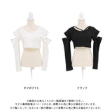 ドロップショルダーBOXショートトップス