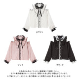 【メール便】レース重ねオフショルフリルブラウス
