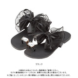 ドットチュールリュバンサンダル