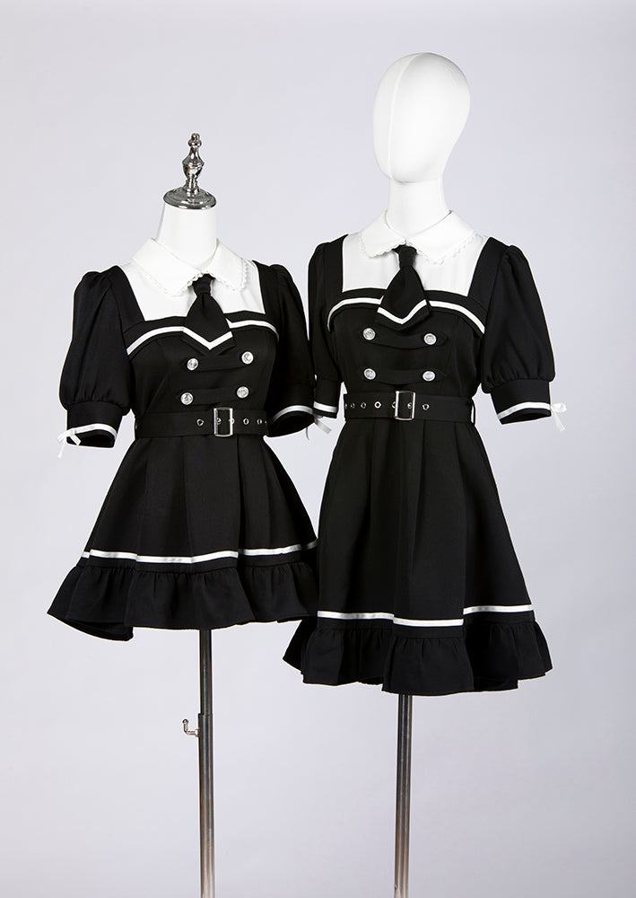 【夢展望×谷GOGOコラボ商品】探偵ネクタイ半袖ワンピース