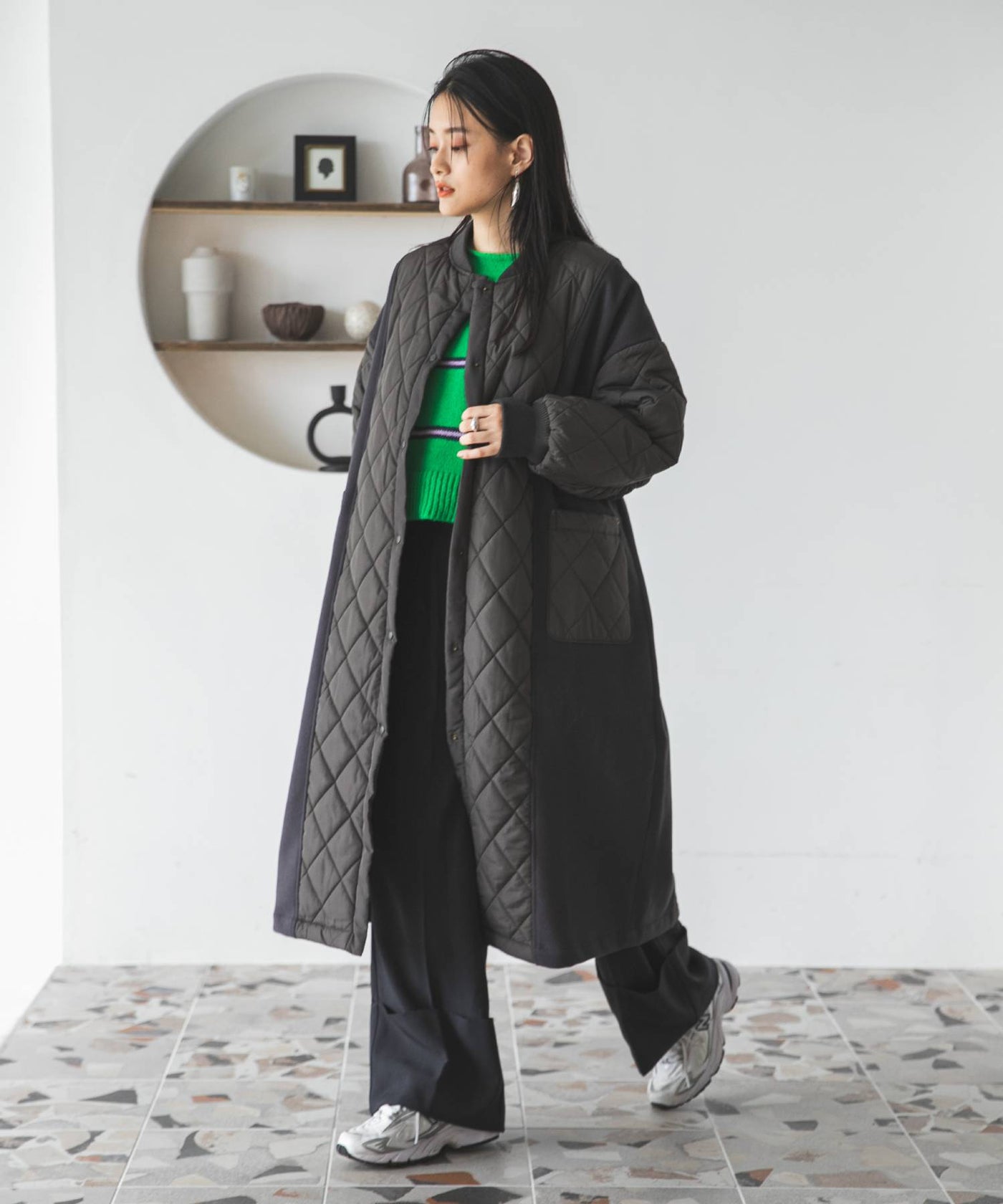 専用】【yourmle】ブラウン ロングコート ウール混紡 トレンチコートの