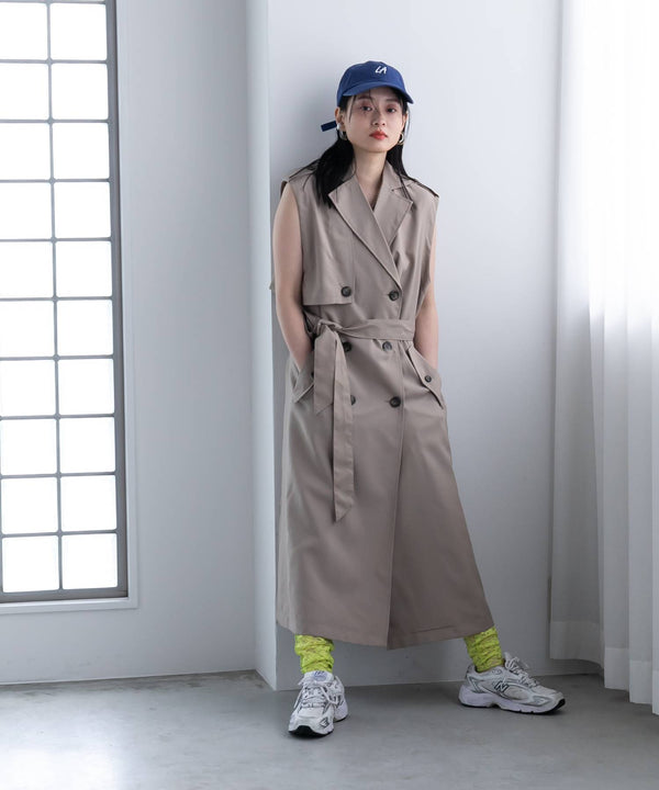 袖取り外しトレンチ&ジレコート