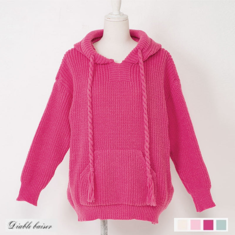 萌えフードゆるニットトップス