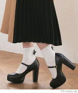 【送料無料 4/30 11時まで】【予約　5/1発送】定番ストラップ11cm太ヒールパンプス 【レディース】【通販】【SD】