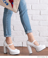 【送料無料 4/30 11時まで】【予約　5/1発送】定番ストラップ11cm太ヒールパンプス 【レディース】【通販】【SD】