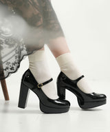 【送料無料 4/30 11時まで】【予約　5/1発送】定番ストラップ11cm太ヒールパンプス 【レディース】【通販】【SD】