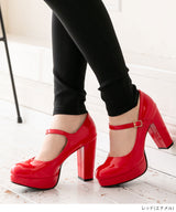 定番ストラップ11cm太ヒールパンプス 【レディース】【通販】