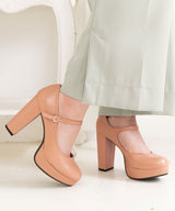 【送料無料 4/30 11時まで】【予約　5/1発送】定番ストラップ11cm太ヒールパンプス 【レディース】【通販】【SD】