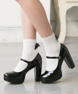 【送料無料 4/30 11時まで】【予約　5/1発送】定番ストラップ11cm太ヒールパンプス 【レディース】【通販】【SD】