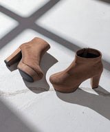 【ブラックのみ定価】10.5cmチャンキーヒール最強美脚ショートブーツ【大きいサイズ有】