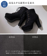 10.5cmヒール最強美脚レースアップショートブーツ