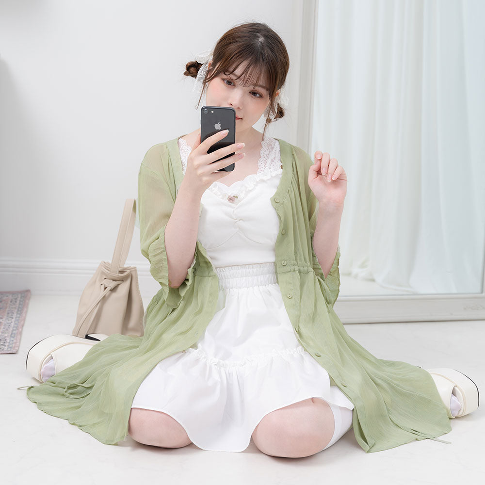 メール便】パフスリーブチュニックワンピース – レディース