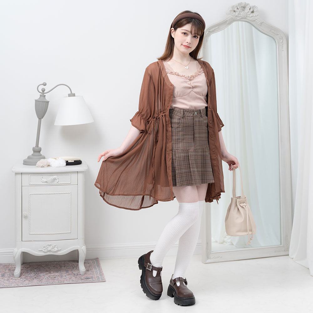 メール便】パフスリーブチュニックワンピース – レディース