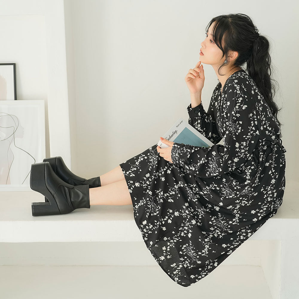カシュクール花柄ワンピース – レディースファッション通販の夢