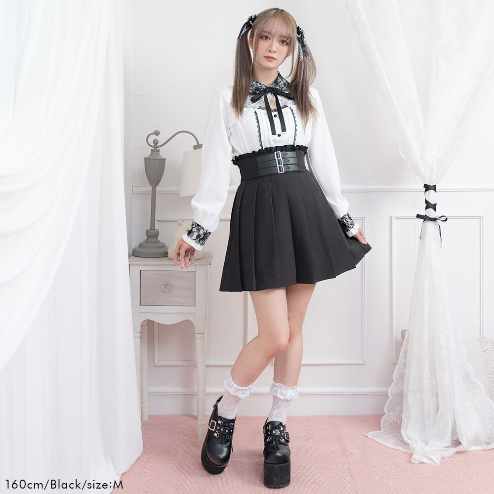 【値下げしました】DearMyLovewhip三連バックルスカート【5L】 まとめ買い】【送料無料】3連バックルプリーツスカート